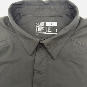 5.11 Tactical Men's Short Sleeve Solid Black Stretch Military Large Polo Shirt